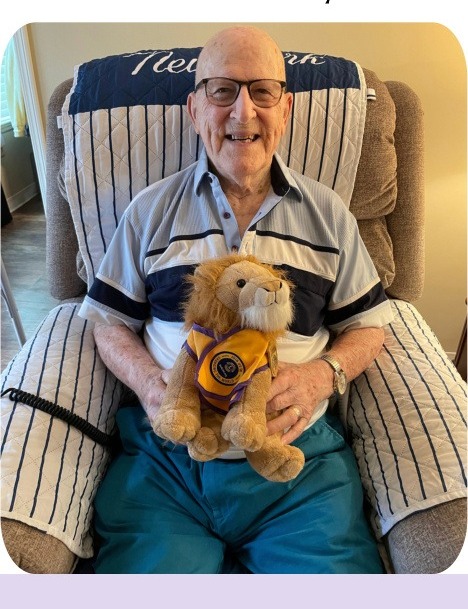Jim Hall holding Cubby at Bridgewater