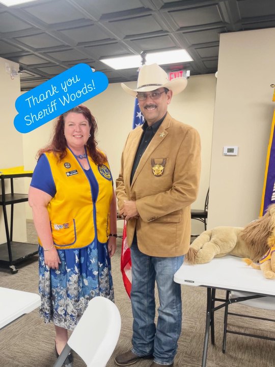 Sheriff Billy Woods speaking at the Ocala Lions Club